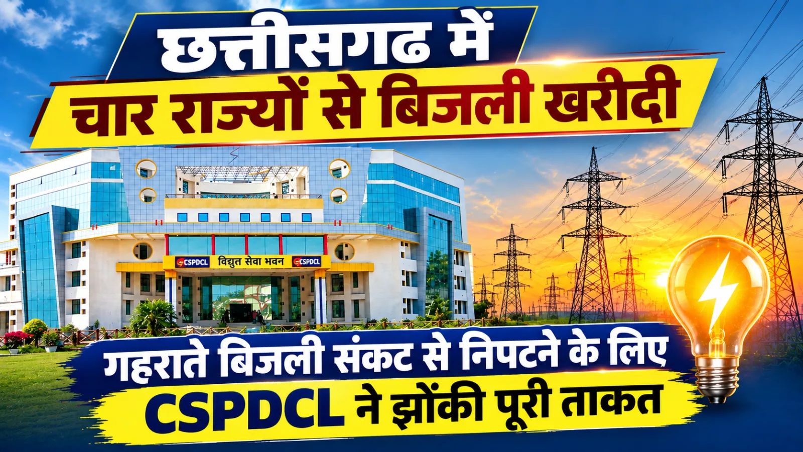 बिजली कटौती की ओर छत्तीसगढ़,गहराया संकट,अब चार राज्यों से बिजली खरीदी,CSPDCL ने झोंकी ताकत...