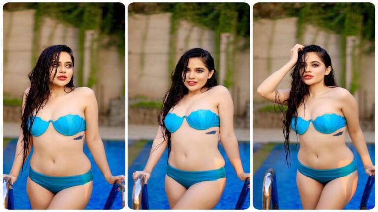 ब्लू बिकिनी पहन पूल में उतरीं उर्फी जावेद, बढ़ाया तापमान, भीगी जुल्फों में यूं दिखाईं दिलकश अदाएं, देखें वीडियो