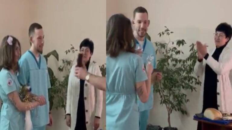 रूस-यूक्रेन युद्ध: नवयुगल प्रेमी जोड़े शादी के बाद हनीमून पर नही बल्कि जंग के मैदान में जायेंगे, दुल्हन ने कहा- देश और अपनी जमीन के लिए लड़ने जा रहे हैं...