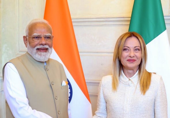 PM Modi attends delegation-level talks with Prime Minister Giorgia Meloni of Italy