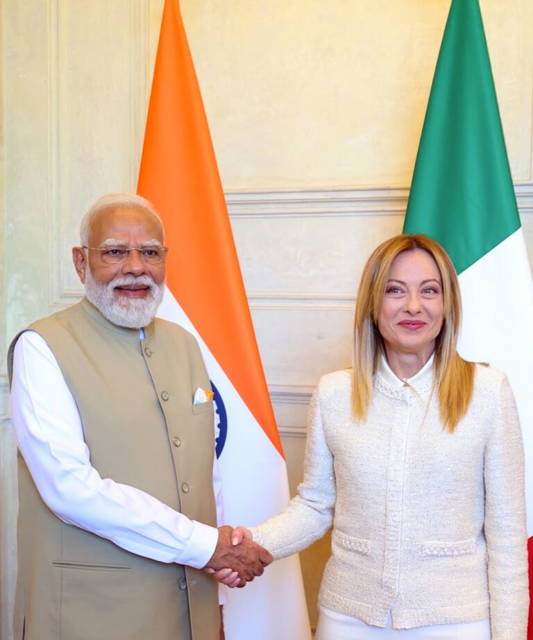 PM Modi attends delegation-level talks with Prime Minister Giorgia Meloni of Italy